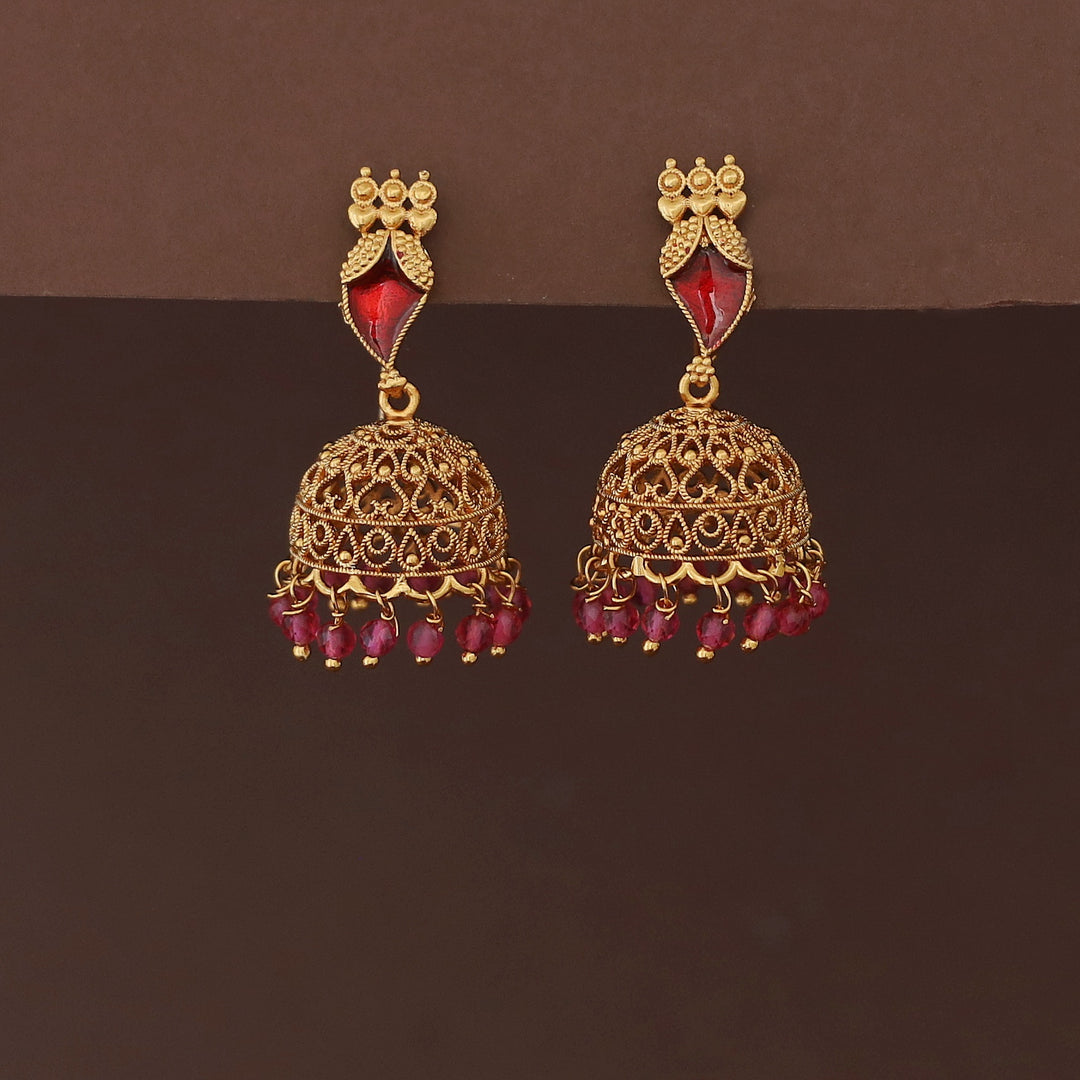 Kadhapriya Mango Palakka Beaded Jhumka