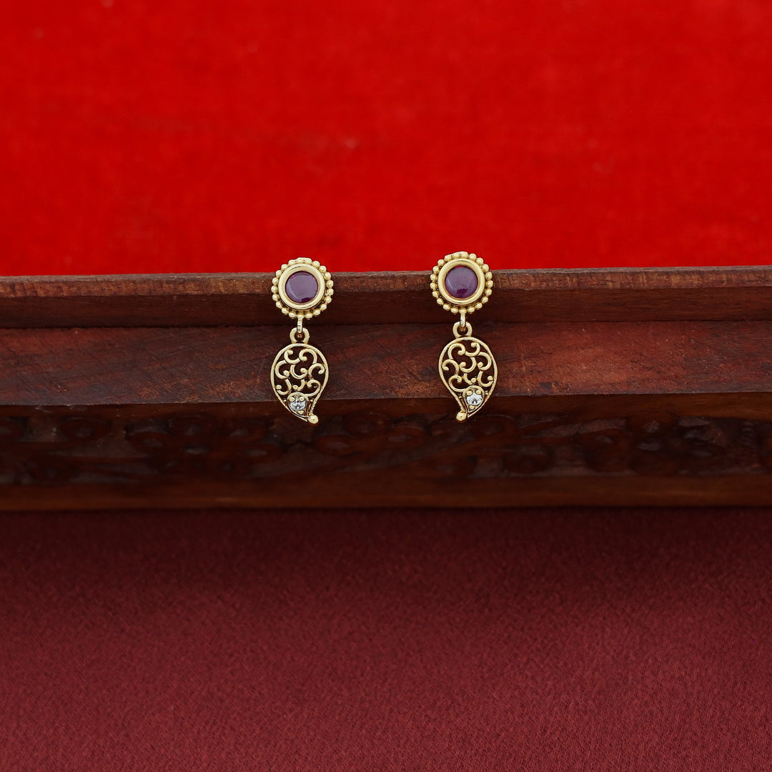 Sathvika Mango Short Neckpiece With Earring