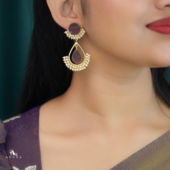 Adore - Raw Stone Angelic Earrings (Colour Options)