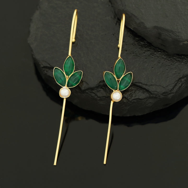 Madhukasa Tri Leaf Pearl Ear-Cuff (Set Of 2)