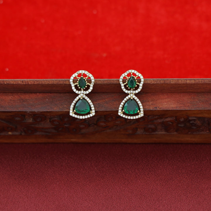 Tanaira AD Stone Stiff Wing Neckpiece With Earring