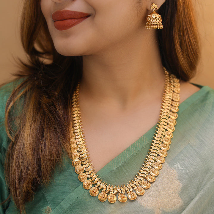 Premium Agni Devi Coin Neckpiece With Earring