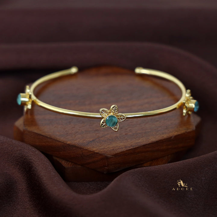 Golden Night Flower Glossy Bangle