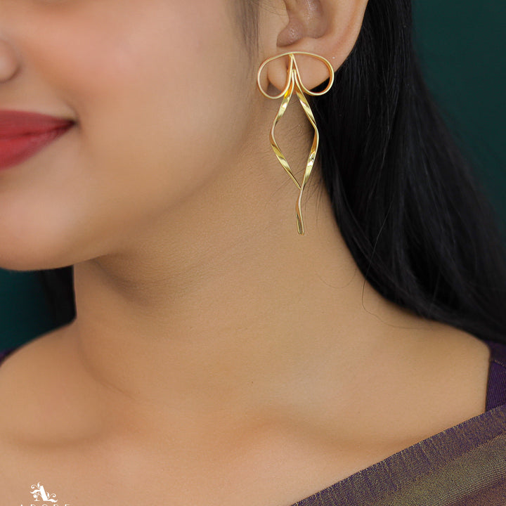 Darice Golden Swirl Ribbon Earring