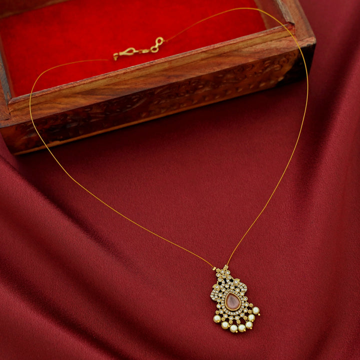 Namrata AD Stone Pearl String Neckpiece