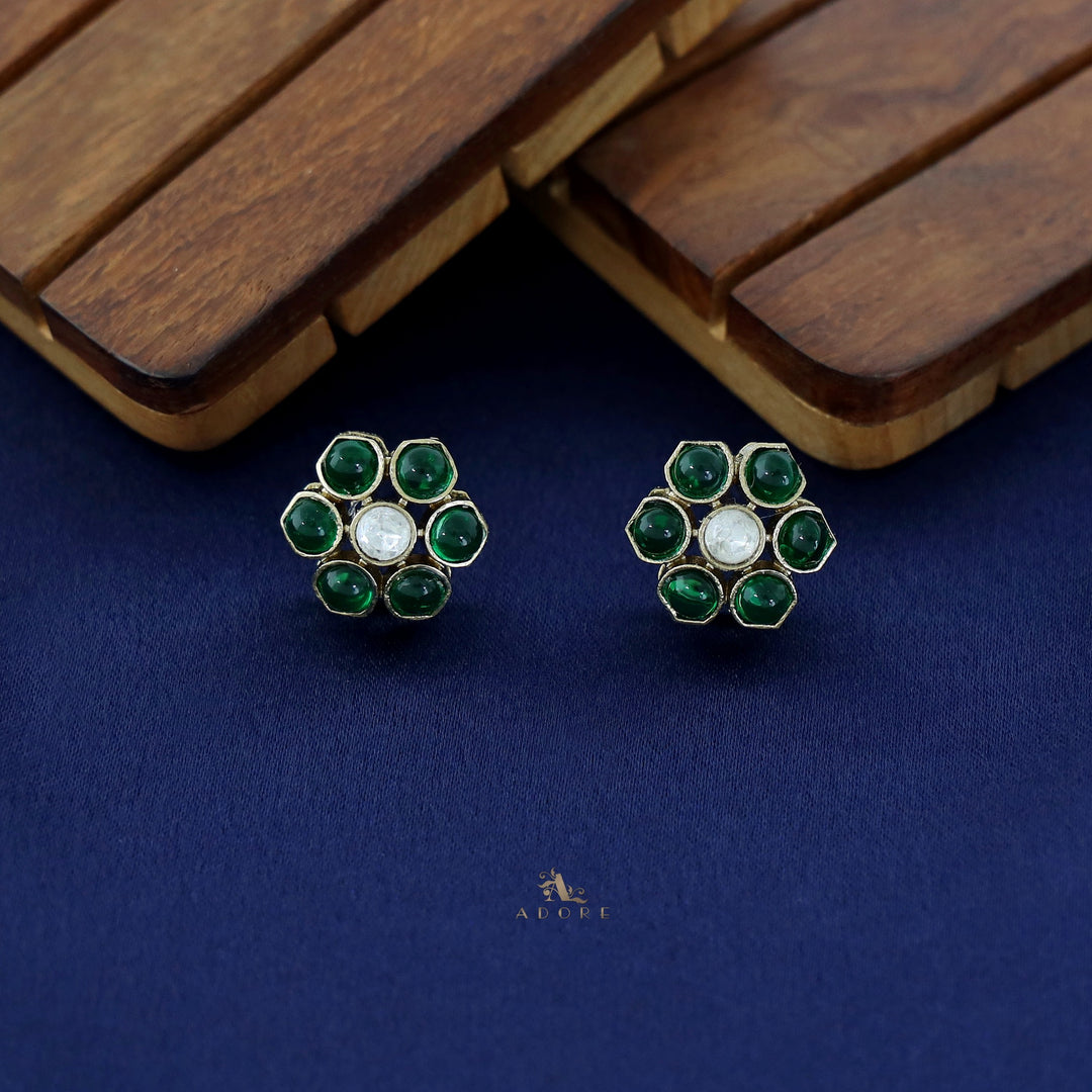 Dhanishta Flower Neck Cuff With Stud