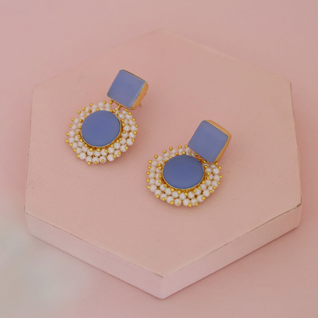 Raw Stone Royal Earrings