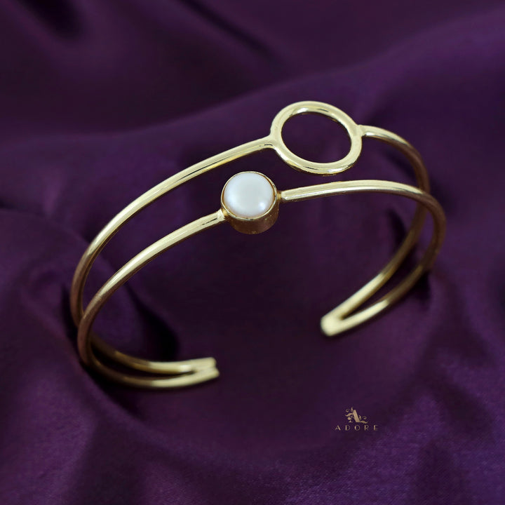 Indira Golden 2 Layer Pearl Bangle