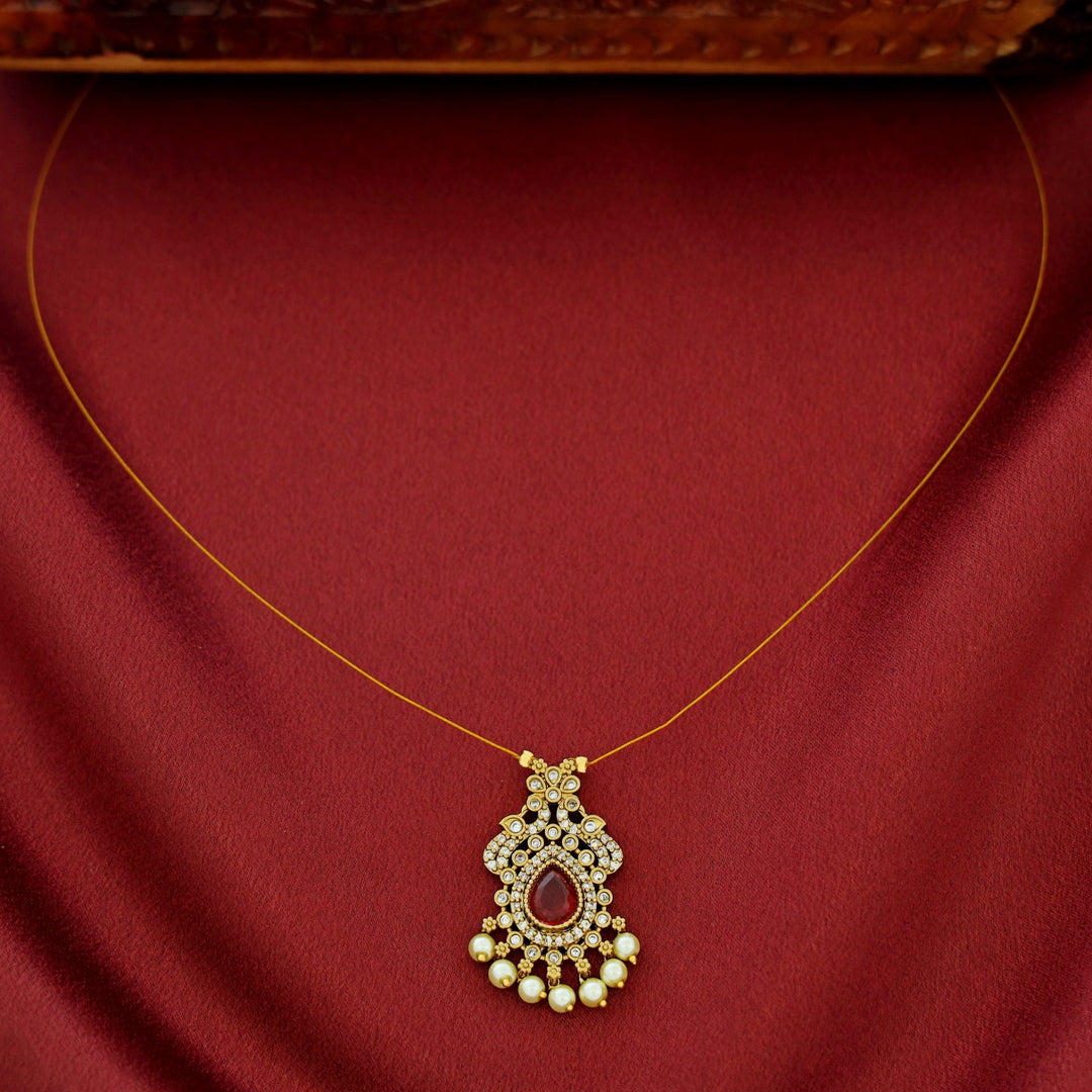 Namrata AD Stone Pearl String Neckpiece