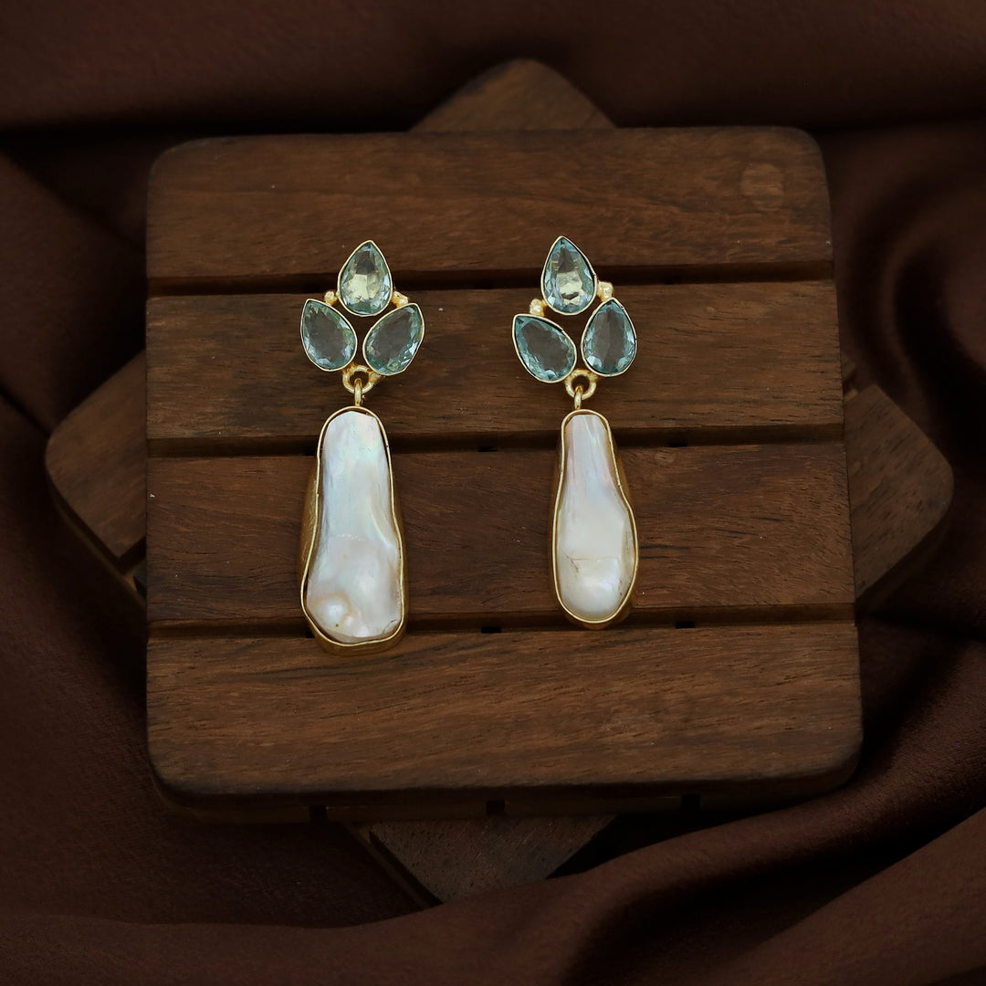 Kaniya Real Baroque Tri Glossy Earring