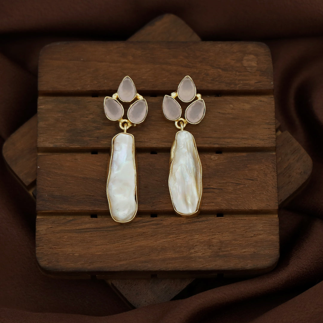 Kaniya Real Baroque Tri Glossy Earring