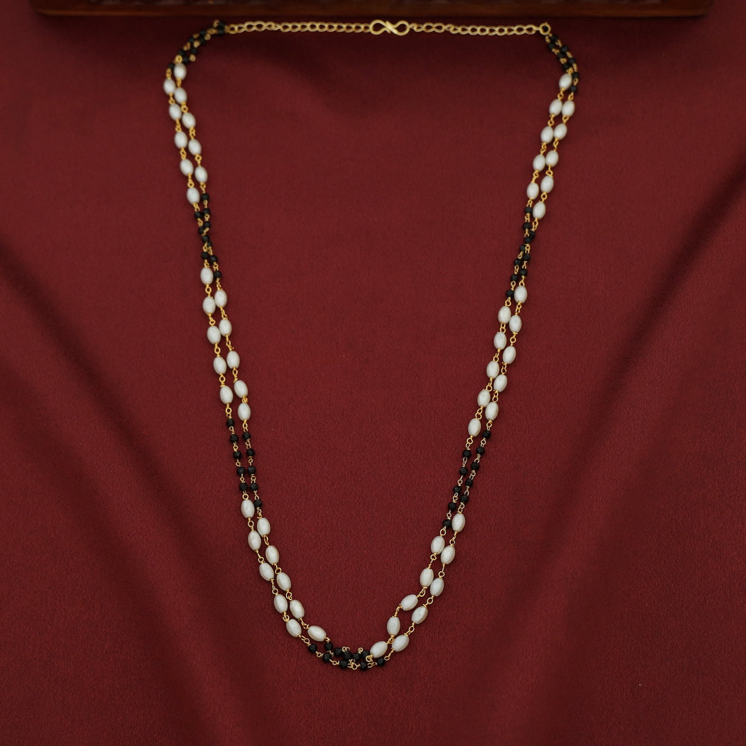 Kaami 2 Layer Rice Pearl Beaded Neckpiece