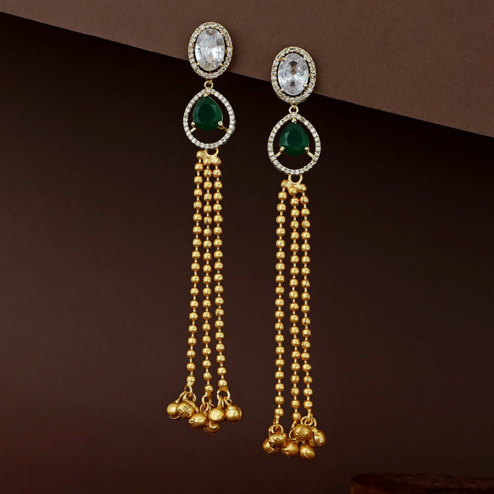 Chameli Oval Drop Hanging Ghungroo Kashmiri Earring