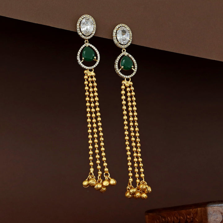 Chameli Oval Drop Hanging Ghungroo Kashmiri Earring