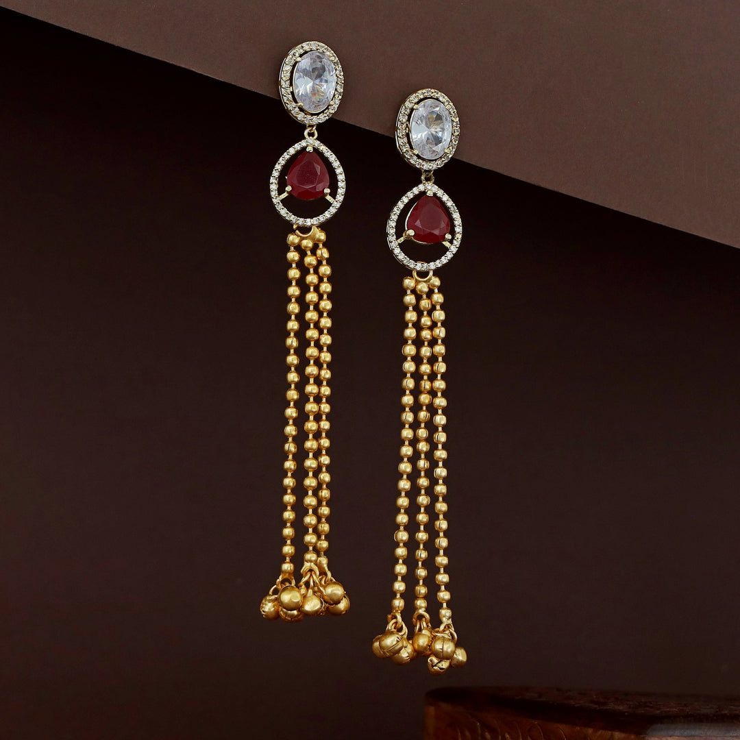 Chameli Oval Drop Hanging Ghungroo Kashmiri Earring