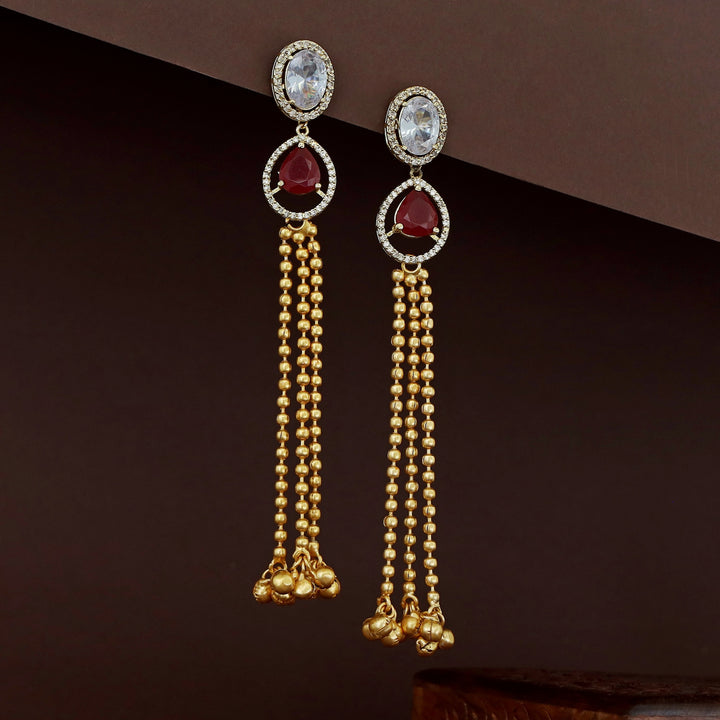 Chameli Oval Drop Hanging Ghungroo Kashmiri Earring