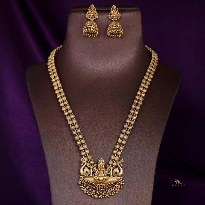 Rutvi Mayur Lakshmi Long Haram With Earring