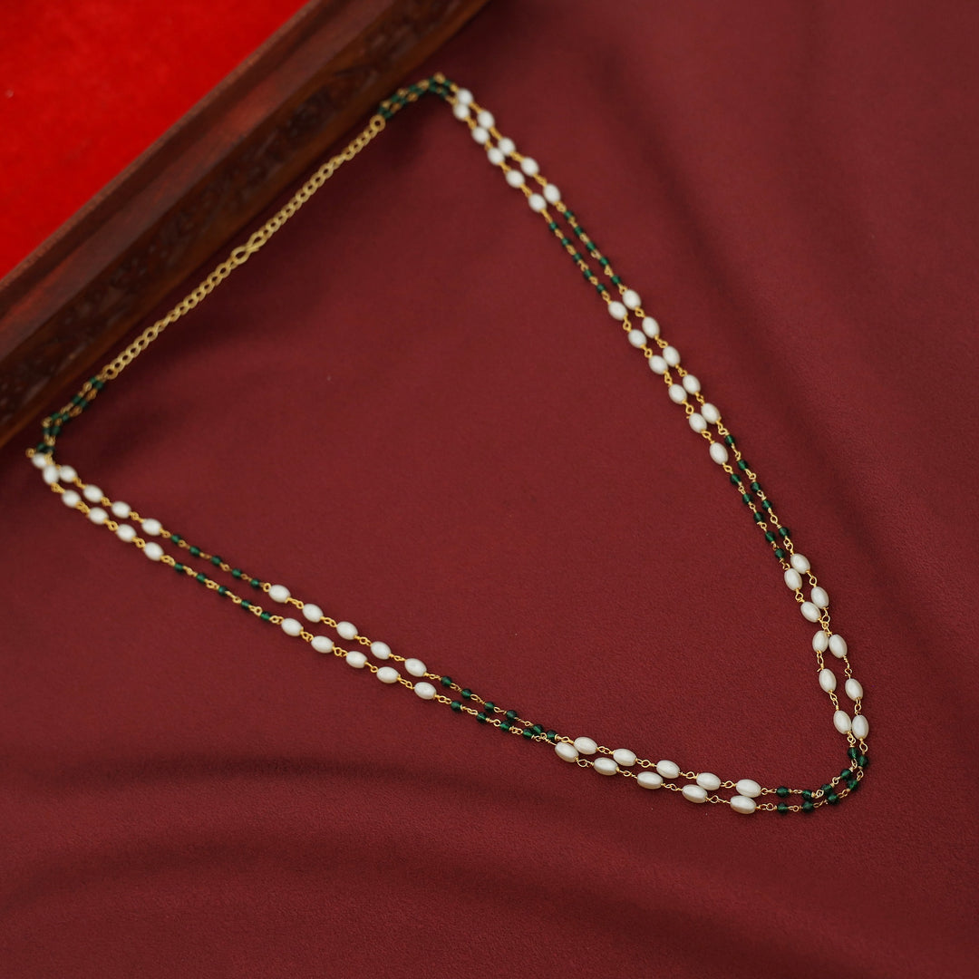 Kaami 2 Layer Rice Pearl Beaded Neckpiece
