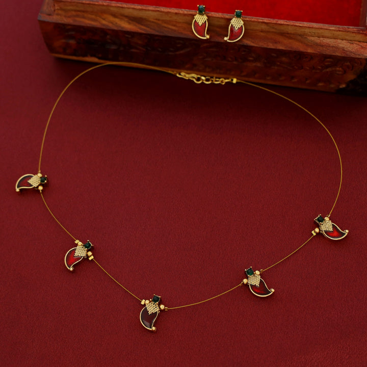 Prasana Traditional Mango String Neckpiece With Stud