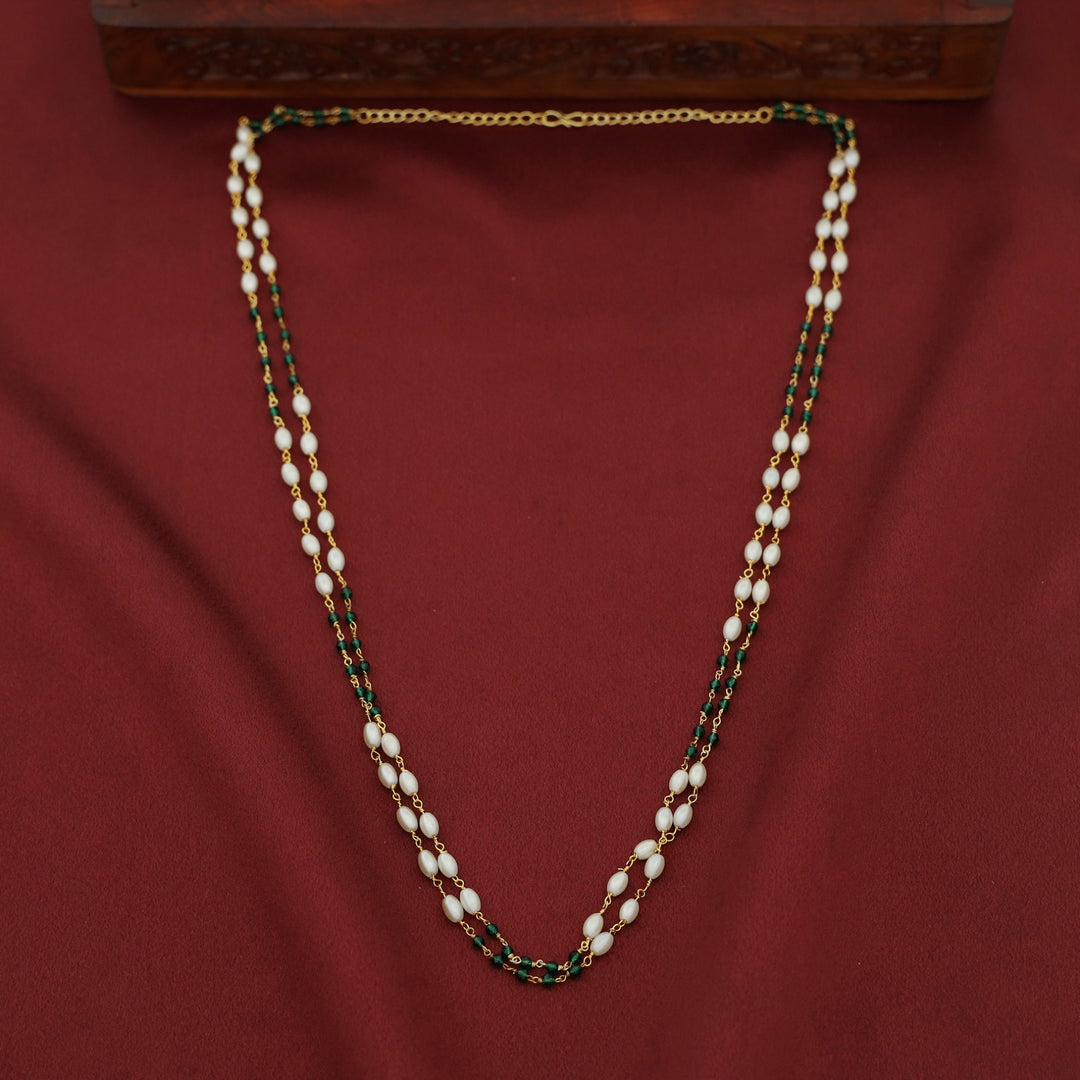 Kaami 2 Layer Rice Pearl Beaded Neckpiece