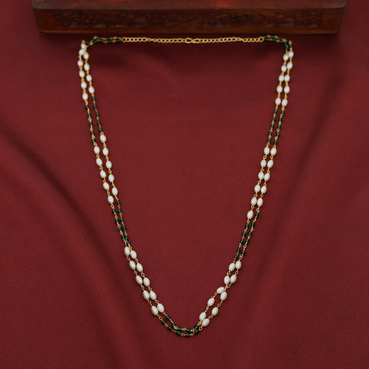 Kaami 2 Layer Rice Pearl Beaded Neckpiece