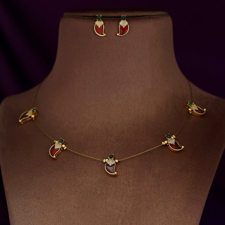 Prasana Traditional Mango String Neckpiece With Stud