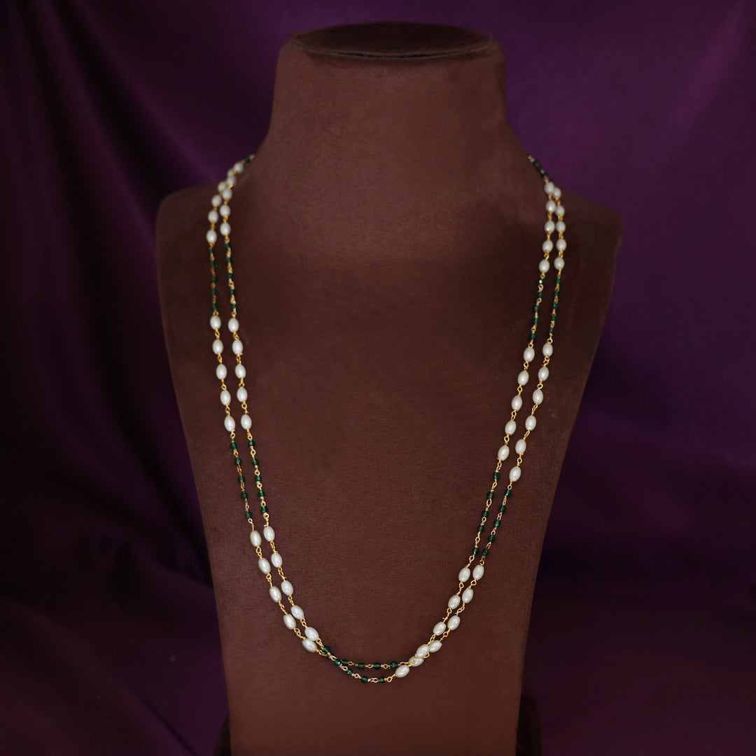 Kaami 2 Layer Rice Pearl Beaded Neckpiece