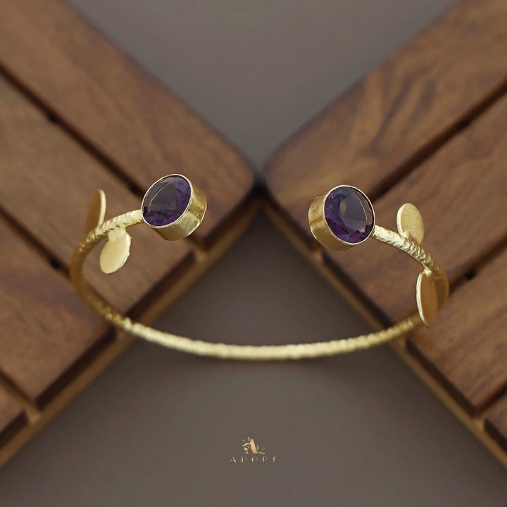 Hamsini Golden Glossy Stone Bangle
