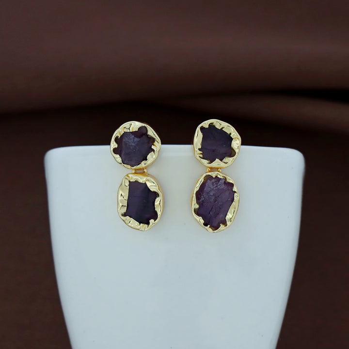 Ivona Dual Raw Stone Earring