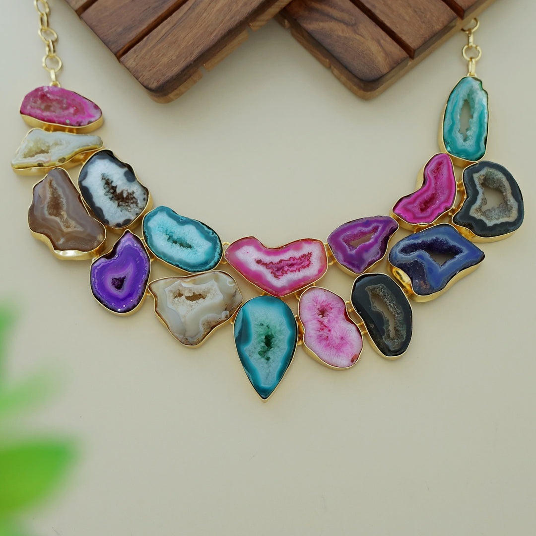 Multicolour Nerea Agate Neckpiece