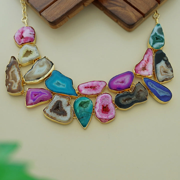 Multicolour Nerea Agate Neckpiece