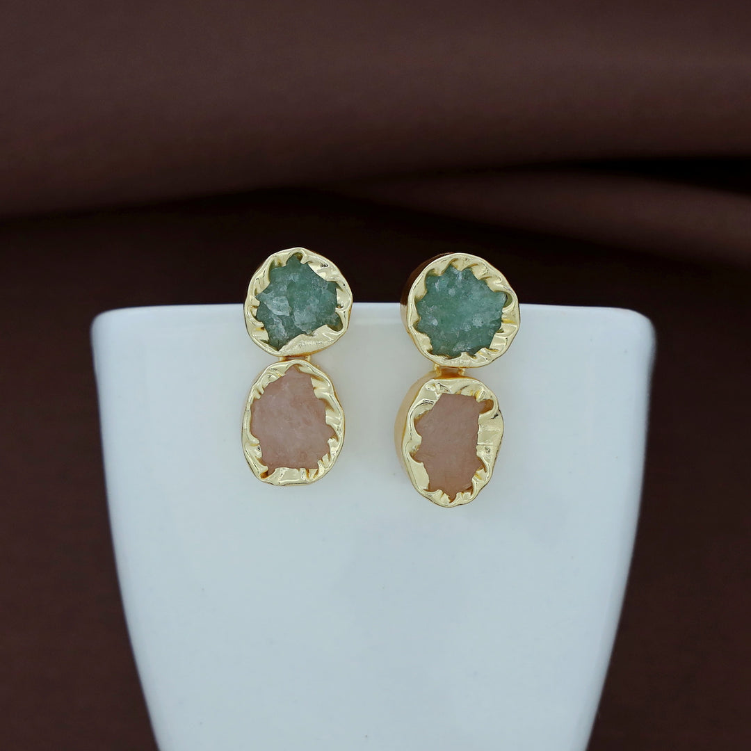 Ivona Dual Raw Stone Earring