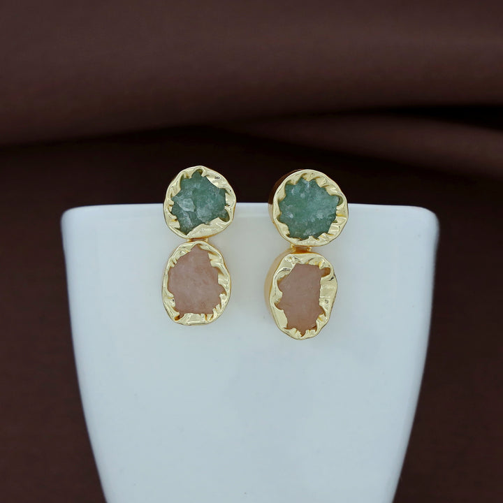 Ivona Dual Raw Stone Earring