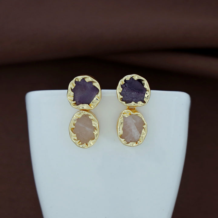 Ivona Dual Raw Stone Earring