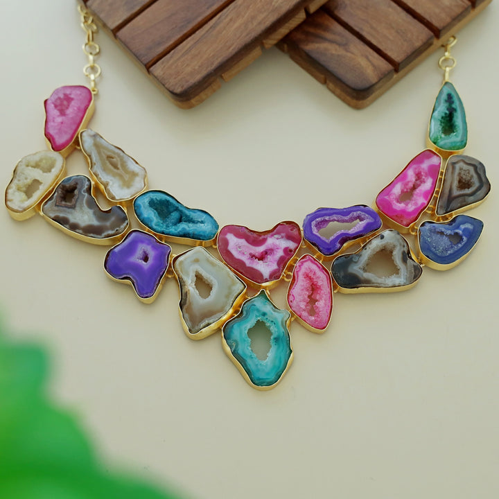 Multicolour Nerea Agate Neckpiece