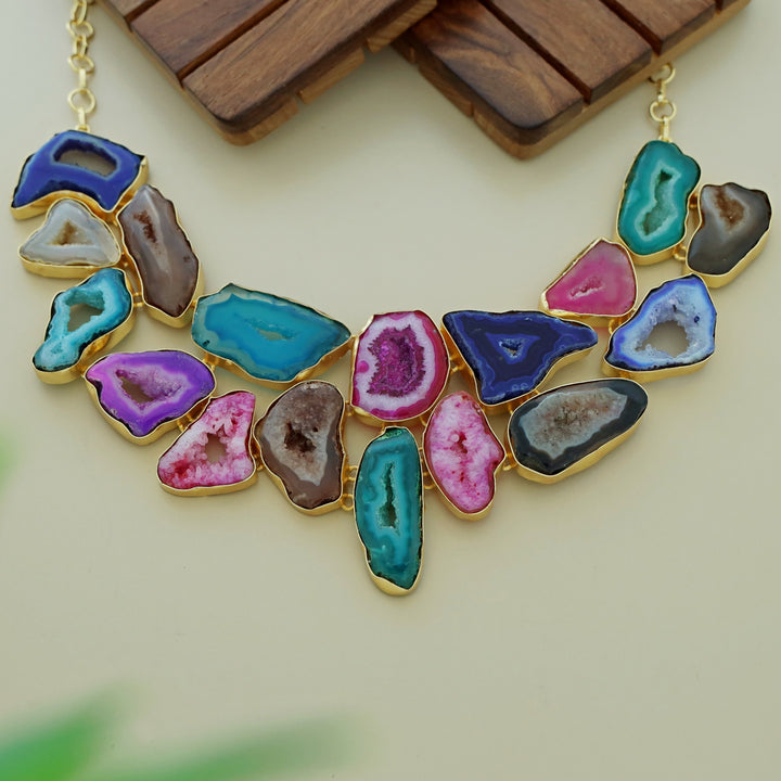 Multicolour Nerea Agate Neckpiece