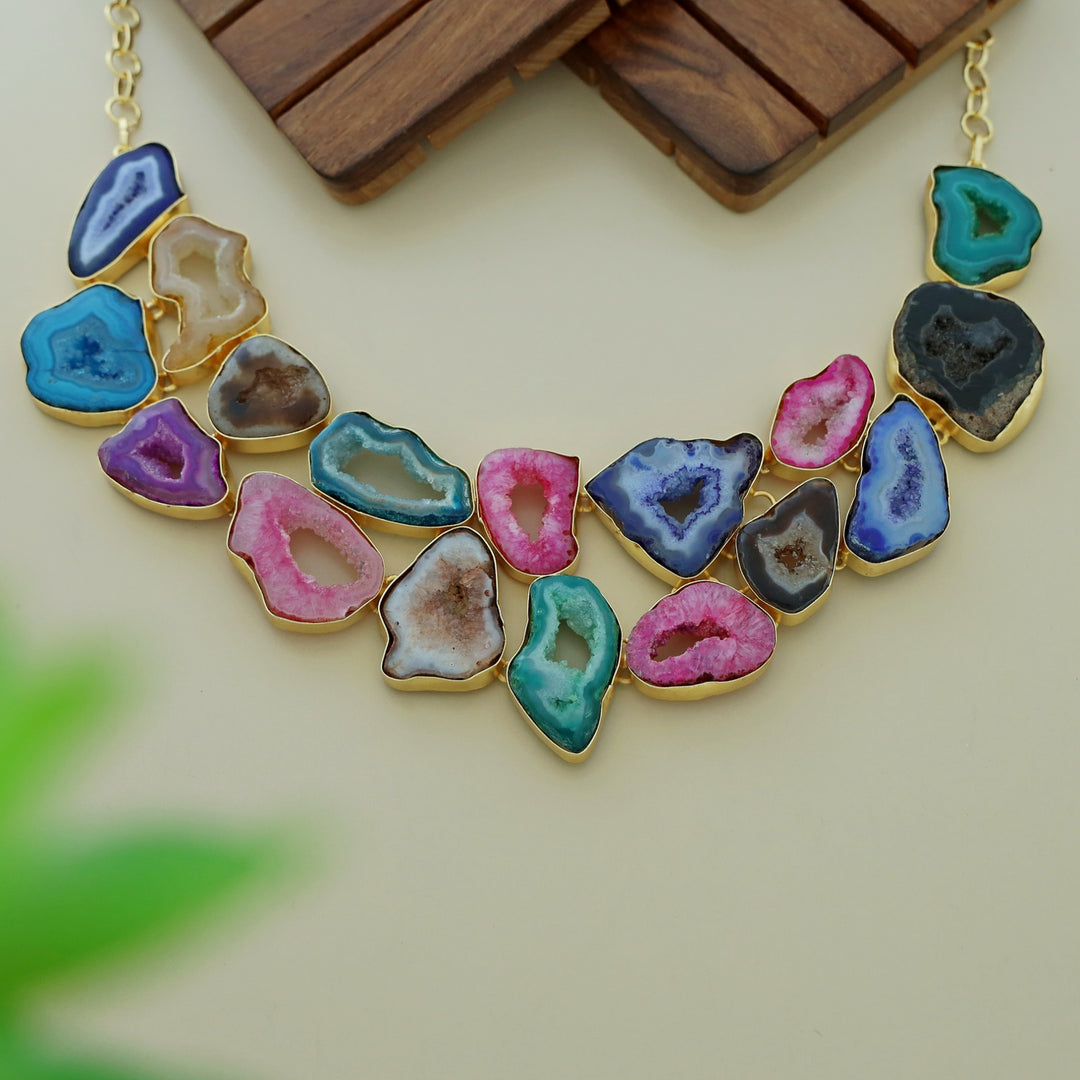 Multicolour Nerea Agate Neckpiece