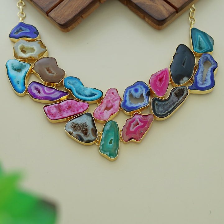 Multicolour Nerea Agate Neckpiece