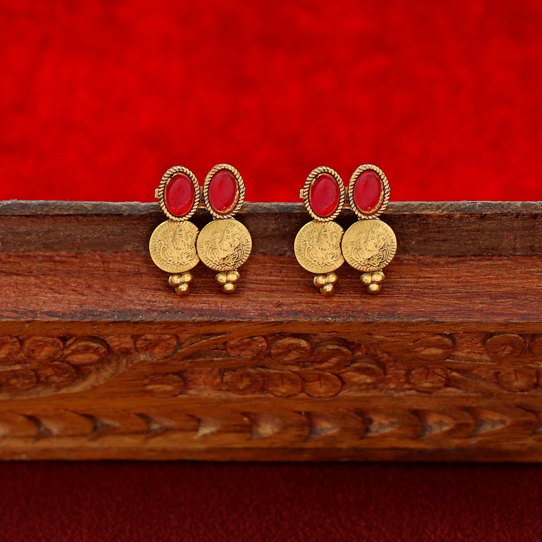 Pranita Dual Kashi Oval Stick Short Neckpiece/Choker With Earring