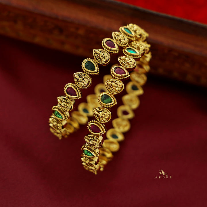 Lakshmi Drop Stone Bangle (Set Of 2)
