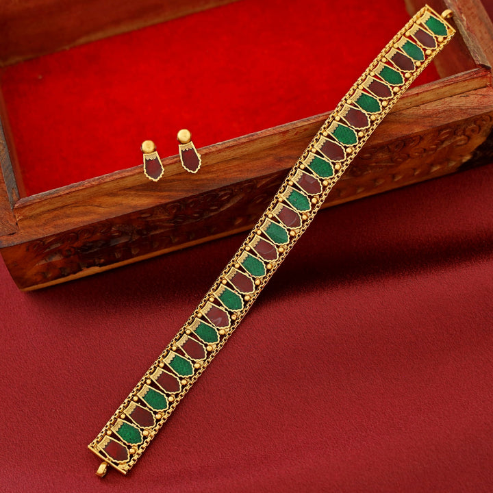 Ishanya Golden Ball Palakka Choker With Stud