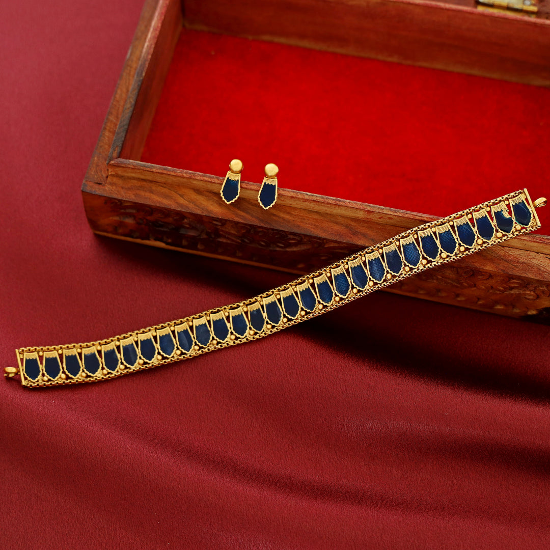 Ishanya Golden Ball Palakka Choker With Stud