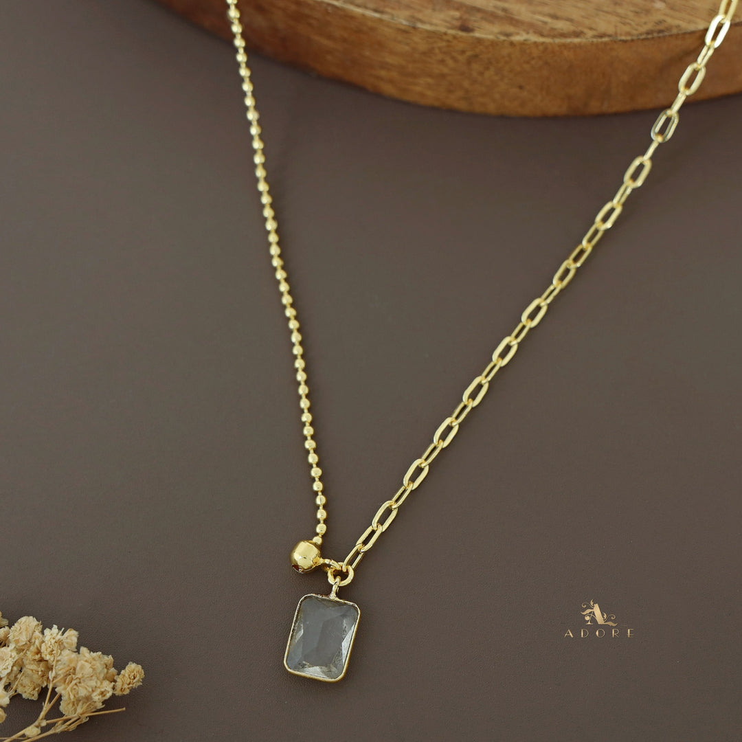 Anliya Glossy Rectangle Neckpiece
