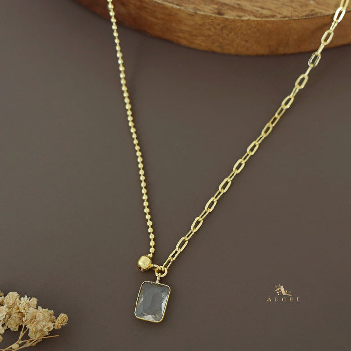 Anliya Glossy Rectangle Neckpiece