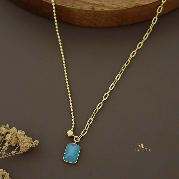 Anliya Glossy Rectangle Neckpiece