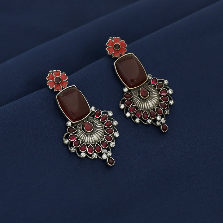 Jezebel Floral Rectangle Earring