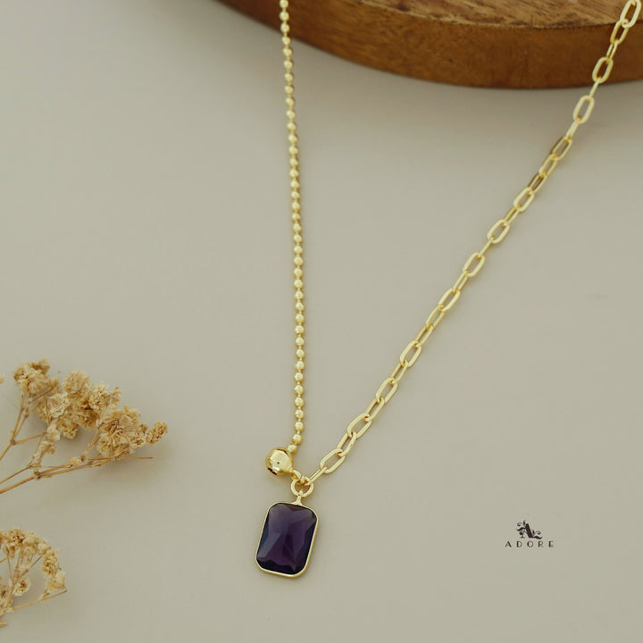Anliya Glossy Rectangle Neckpiece