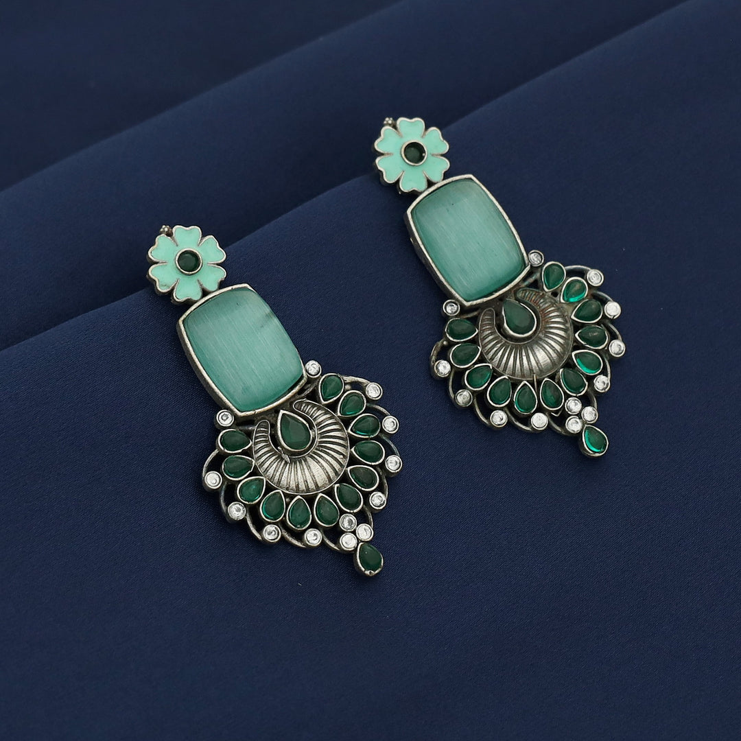 Jezebel Floral Rectangle Earring