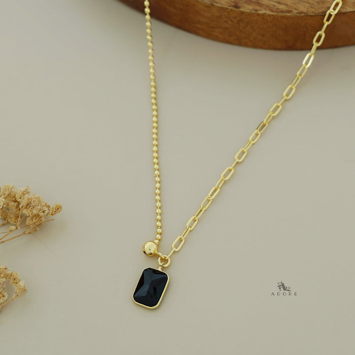 Anliya Glossy Rectangle Neckpiece