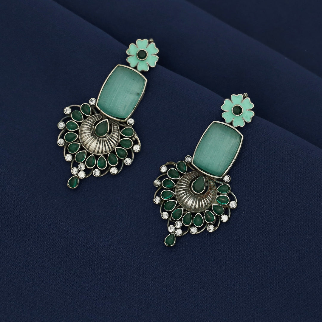 Jezebel Floral Rectangle Earring